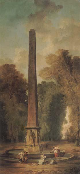 ROBERT, Hubert Landscape with Obelisk France oil painting art